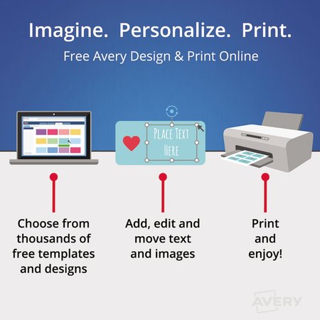 Avery Durable Permanent ID Labels w/TrueBlock, Laser, 5x8.13, White, PK100 06579